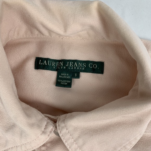 Vtg Lauren Jeans Co Ralph Lauren Bashful Pink Trucker Denim Jacket Small - Picture 2 of 16